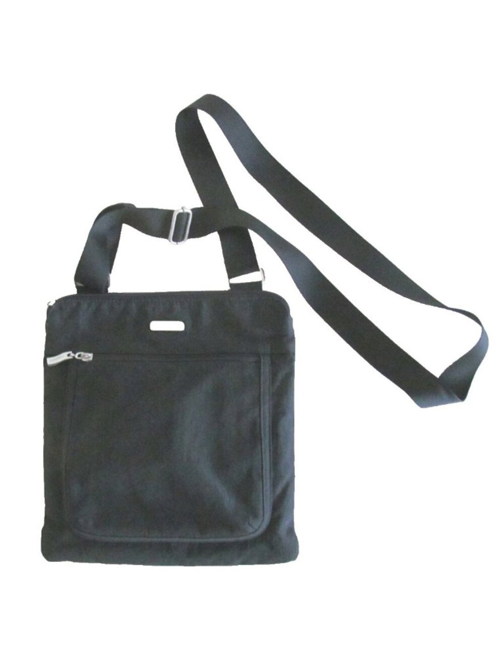 Baggallini Nylon Black Bag with Zipper Compartments Card Holder Adjustable Strap